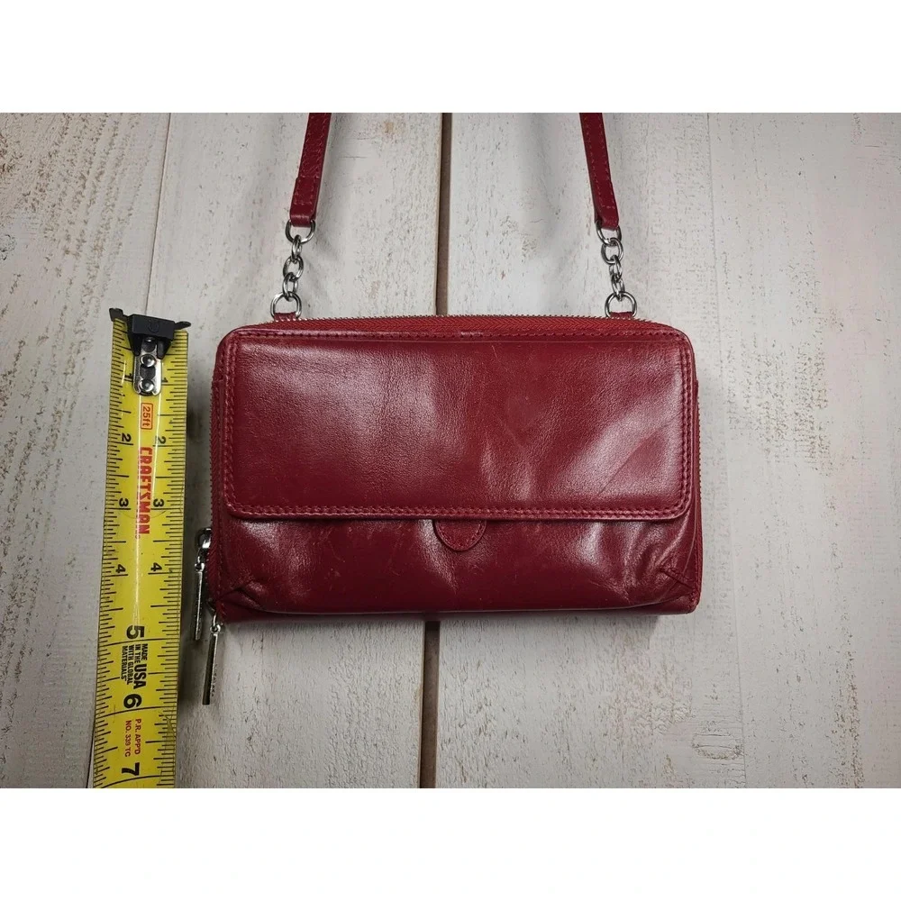 Vintage Revival Dark Academia Original HOBO Leather Crossbody Oxblood Clutch